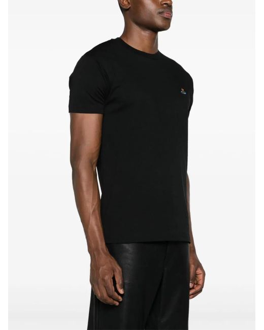 Vivienne Westwood Black Logo Cotton T-Shirt for men