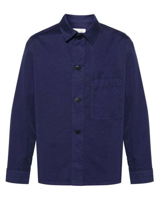 Lemaire Blue Button-up Cotton Shirt for men