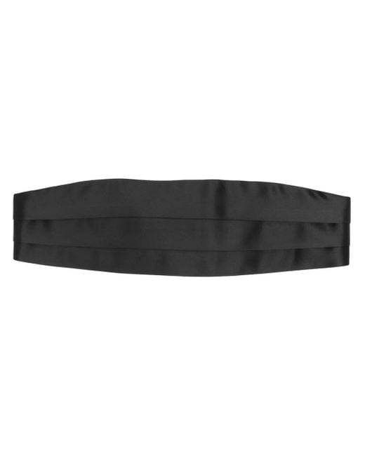 Tom Ford Black Pleated Silk Cummerbund for men