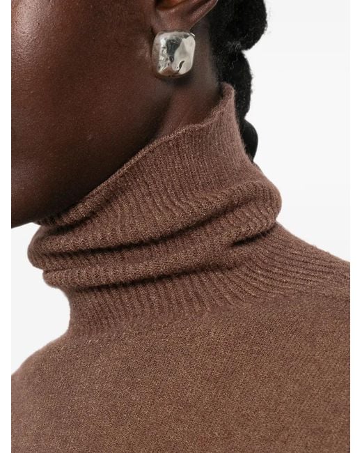 Pull À Bords Côtelés VELA SHOP en coloris Brown