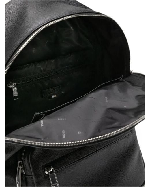 Boss Black Ray Grained-Effect Backpack for men