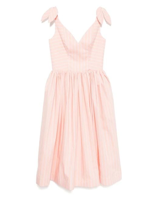 Stella Jean Pink Gestreiftes Kleid