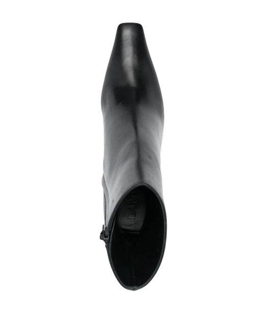 Lanvin Black Swing 70 Leather Boots for men