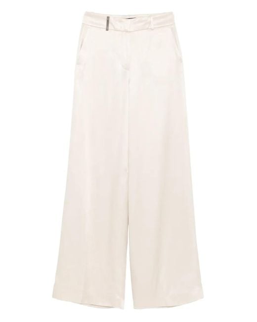 Peserico Broek Met Wijde Pijpen in het White