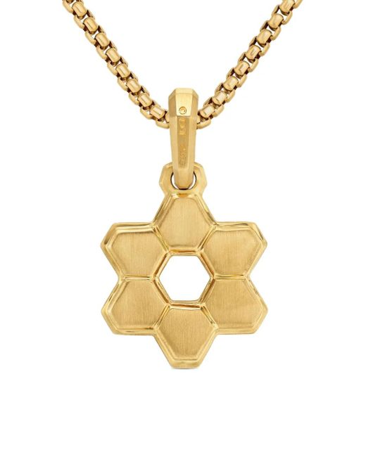 David Yurman Metallic 18Kt Deco Star Of David Diamond Pendant (24Mm) for men