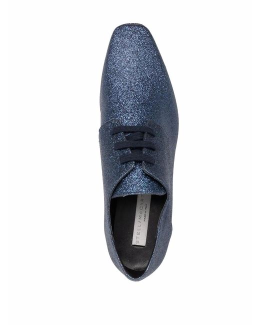 Stella McCartney Blue Elyse Metallic Platform Shoes