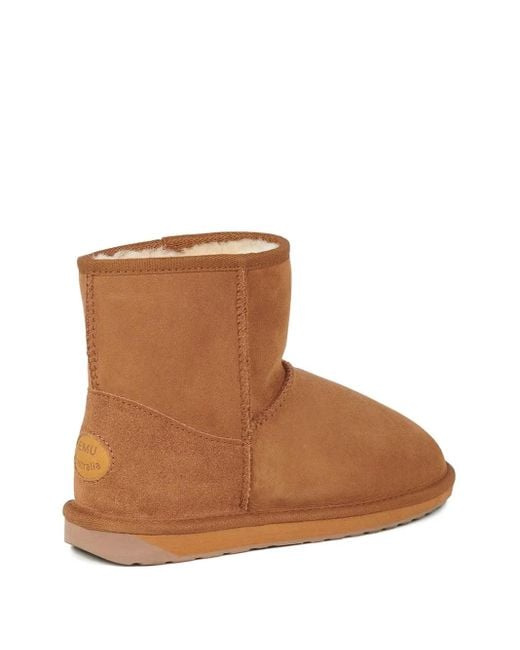 EMU Brown Stiefeletten mit Wildlederfutter
