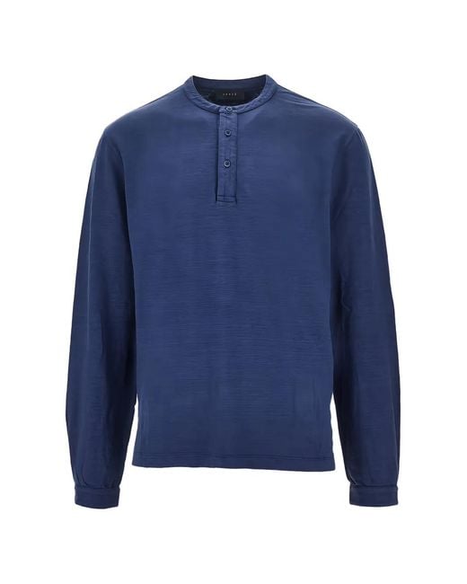 Sease Blue Three-Button T-Shirt for men