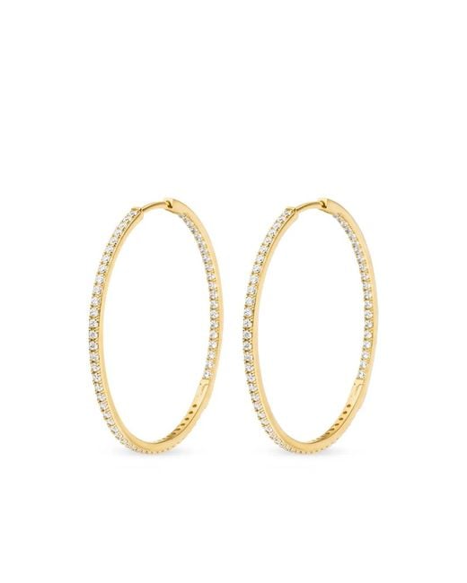 VEYNOU Metallic 14Kt Recycled Cleo Big Diamond Hoop Earrings