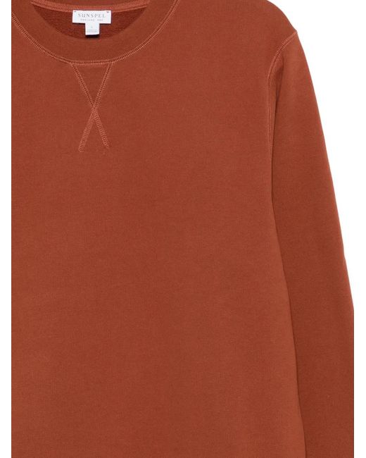 Sunspel Brown Loopback Sweatshirt for men
