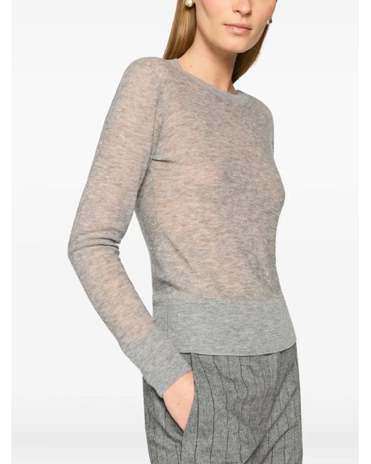 Top De Punto Fino Genny de color Gray