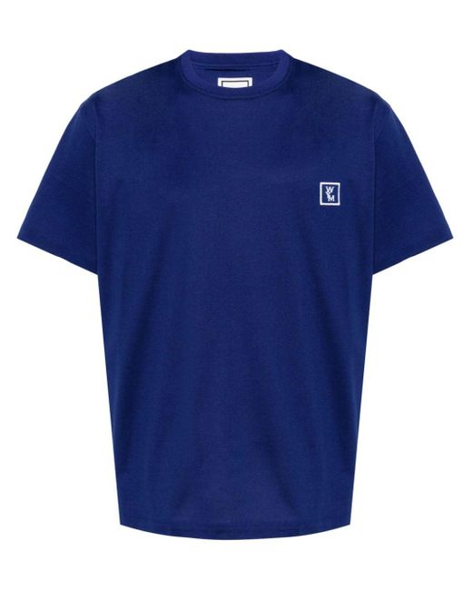 Camiseta con logo bordado Wooyoungmi de hombre de color Blue