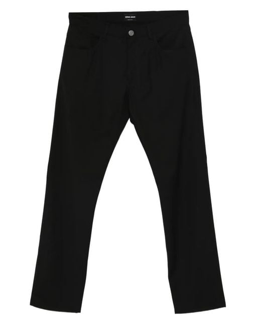 Giorgio Armani Black Buttoned Denim for men