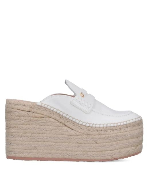 Escarpins En Cuir À Lacets 110 Mm Gianvito Rossi en coloris White
