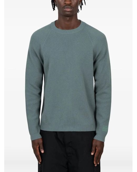 Jersey de algodón con cuello redondo C P Company de hombre de color Blue