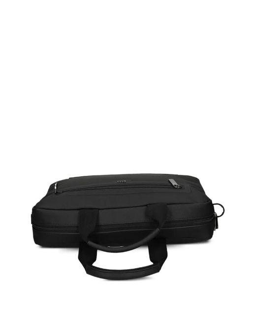 Boss Black Zip Top Laptop Bag for men