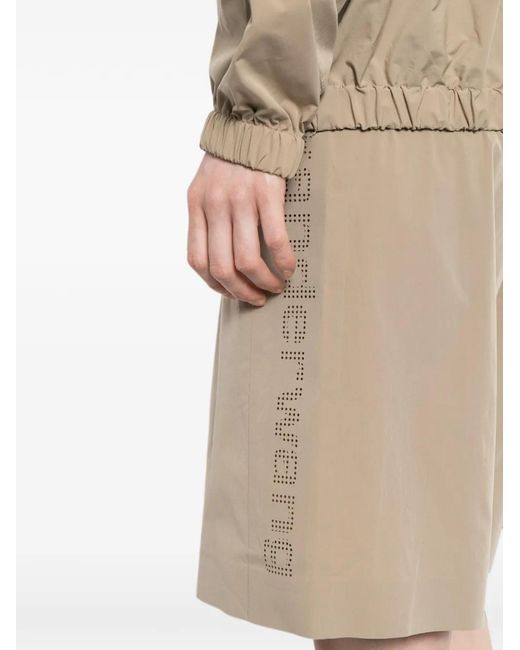 Alexander Wang Natural Perforated Logo Shorts