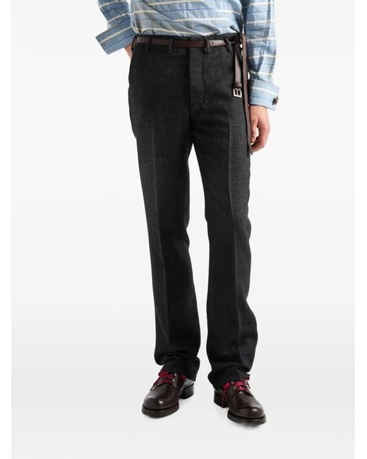 Prada Black Wool Pants for men