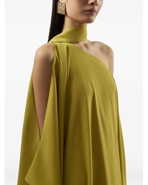Taller Marmo Yellow Barths Draped Cut-Out Dress
