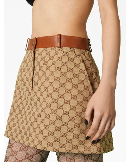 Gucci Brown GG Canvas Skirt