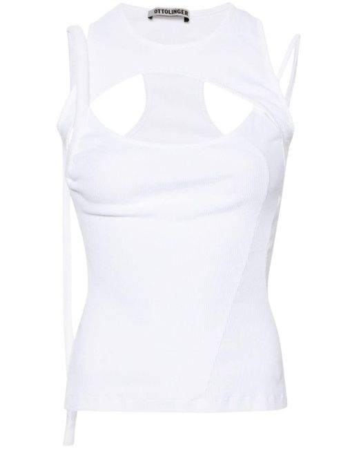 OTTOLINGER White Layered Ribbed Tank Top