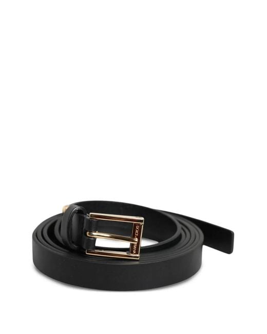 Dolce & Gabbana Black Buckle-Fastening Leather Belt for men