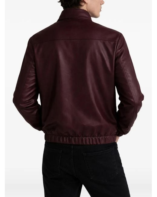 Franzese Collection Red Reversible Leather Jacket for men