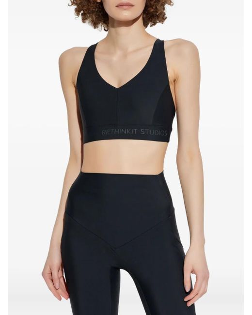 Rethinkit Studios Black Cross-Back Tank Top
