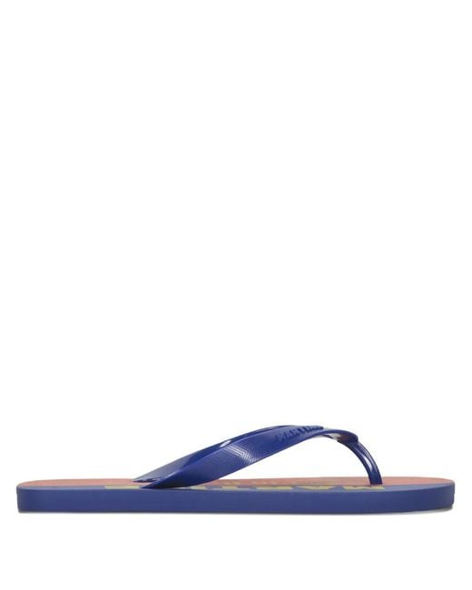 Martine Rose Blue Logo Flip-Flops for men