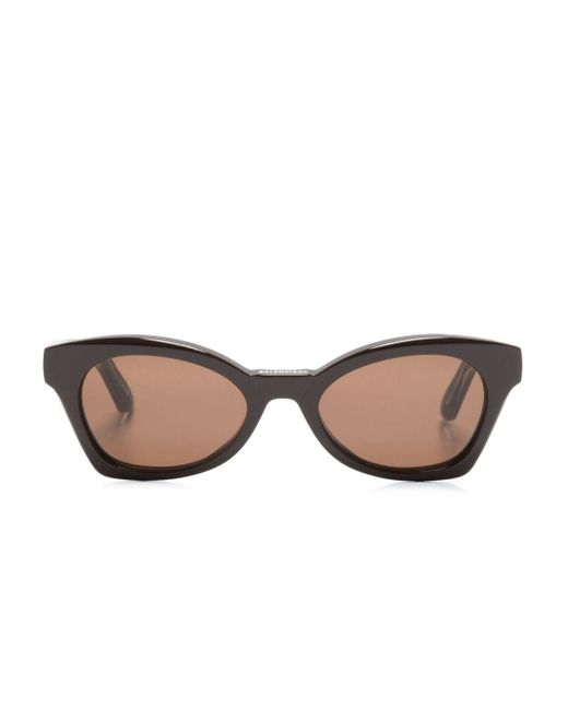 Balenciaga Brown Geometric-frame Sunglasses