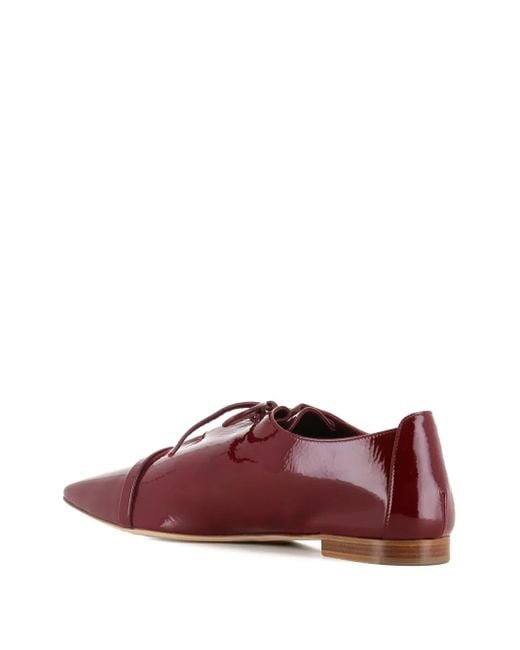 Malone Souliers Red Jean Patent Oxford Shoes