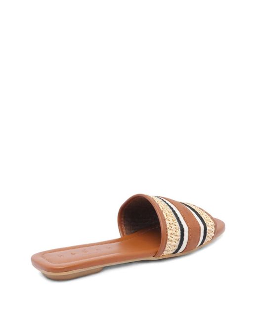 Hogan Brown Stripe-Detailing Slides