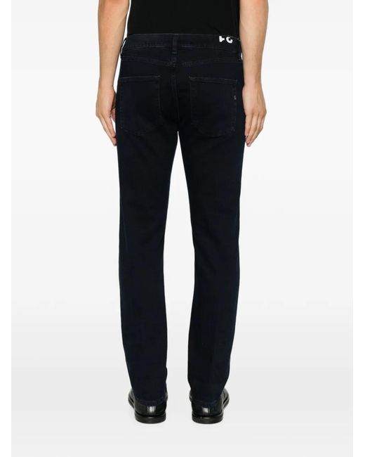 Dondup Black Logo-Patch Jeans for men