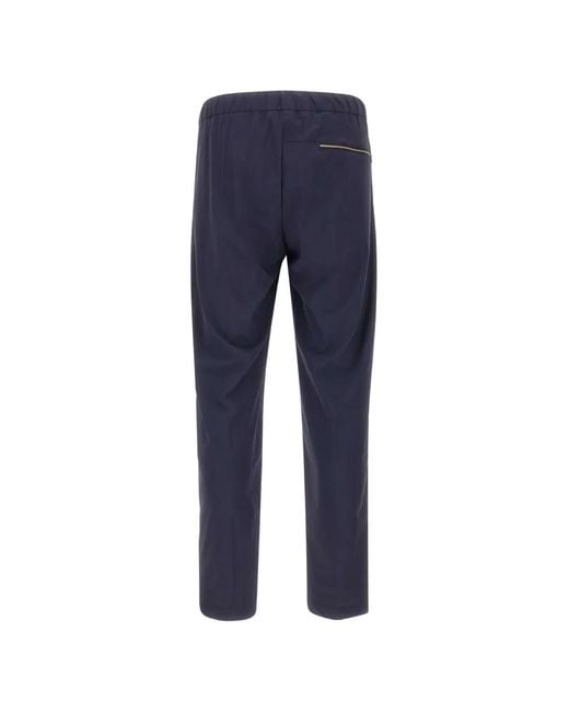 Devore Blue Belt-Loops Trousers for men