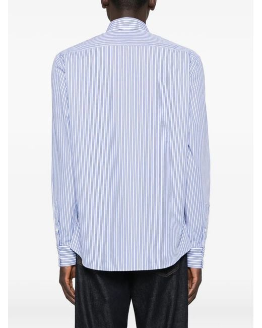 Karl Lagerfeld Blue Striped Shirt for men