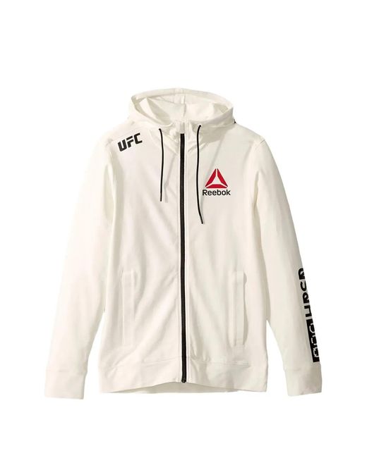 Reebok Natural Ufc Fighter Hooded Zip Lightweight Jacket for men