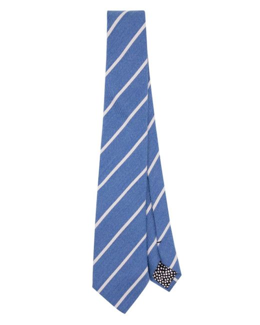 Paul Smith Blue Tie With Stripe Accessories for men