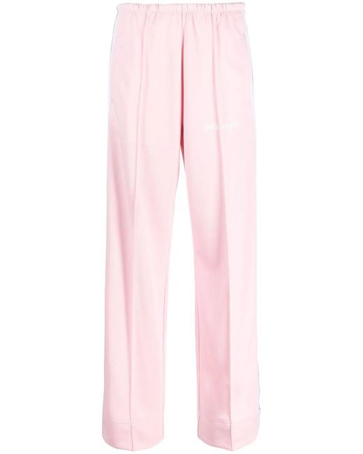 Palm Angels Pink Logo-Print Track Pants