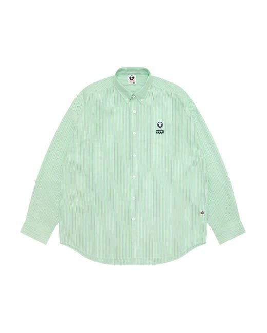 Aape By A Bathing Ape Overhemd Met Geborduurd Logo in het Green voor heren
