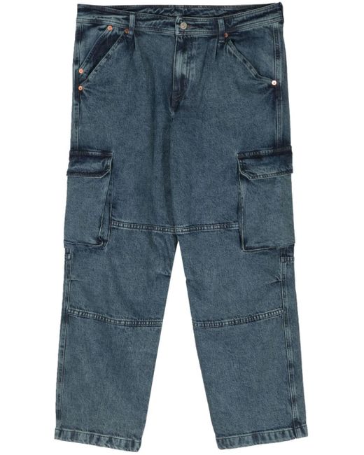 PS by Paul Smith Blue Drop-crotch Cargo Jeans for men