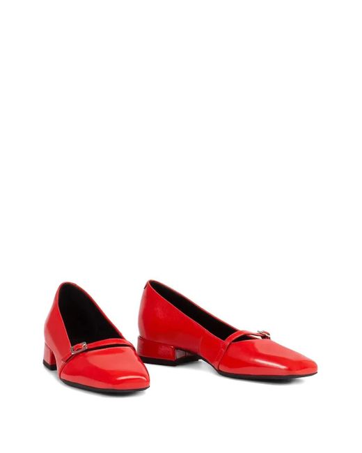 Vagabond Red 25Mm Debbi Buckle-Detail Pumps