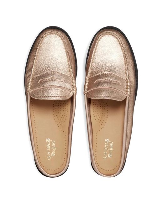 G.H.BASS White Weejuns Penny Slides