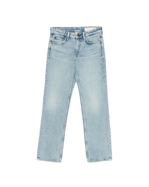 Rag & Bone Blue Harlow Lr Full Straight