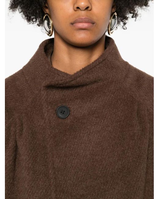 ELEH ウールシングルコート Brown