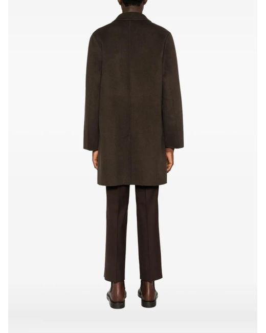Amaranto Brown Single-Breasted Coat for men