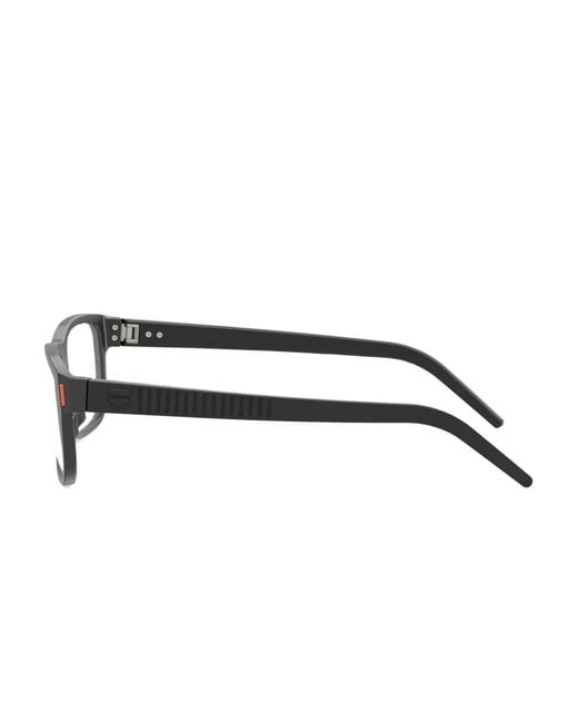 Tag Heuer Black Rectangle-Frame Glasses for men