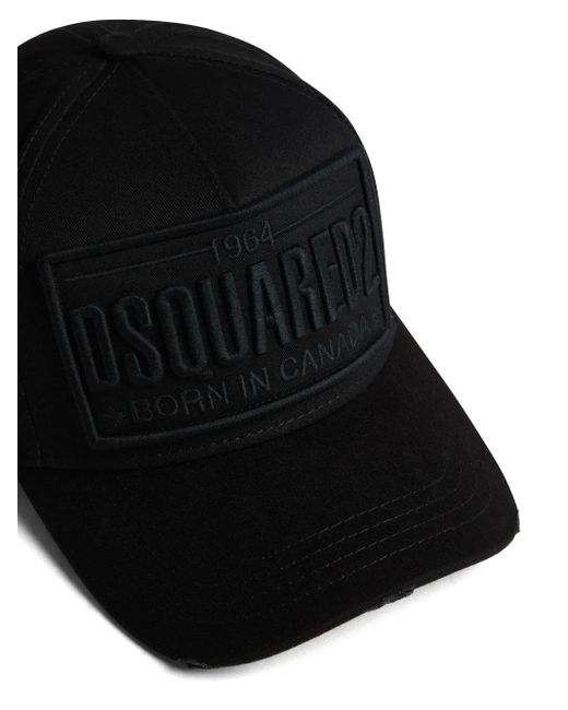 DSquared² Black Logo Baseball Cap for men