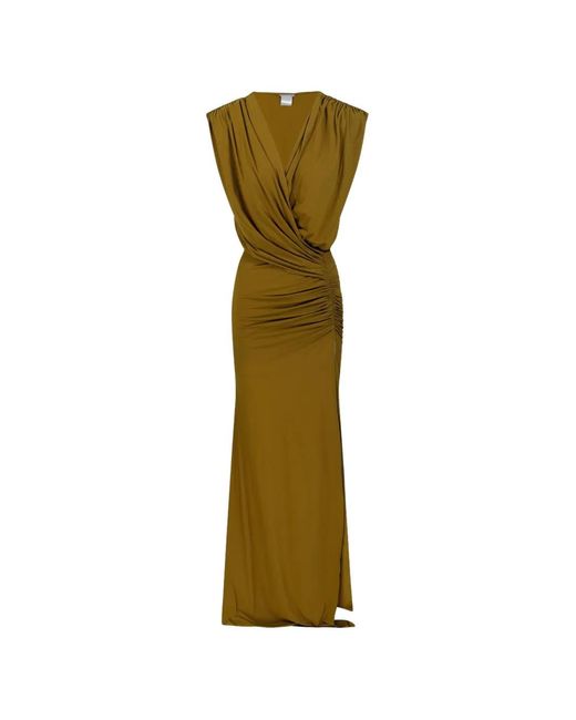 Amazuìn Green Meghan Draped Maxi Dress
