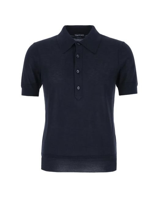 Tom Ford Blue Button Polo for men