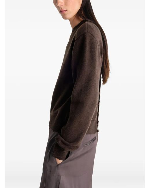 Lemaire Brown Buttoned Cardigan